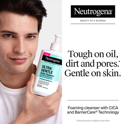 Neutrogena skin cleaning agent — fragrance free foaming daily cleanser for sensitive skin