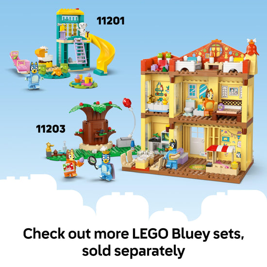 LEGO Bluey building block set — Includes Bluey, Bingo, and Mum minifigures