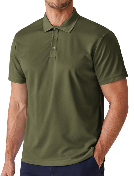 PINSPARK short sleeve polo shirt — lightweight and quick dry for golf and workouts