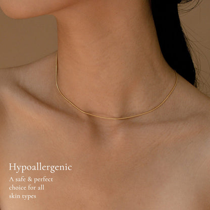 DEARMAY herringbone necklace - 14K gold plated with various chain options