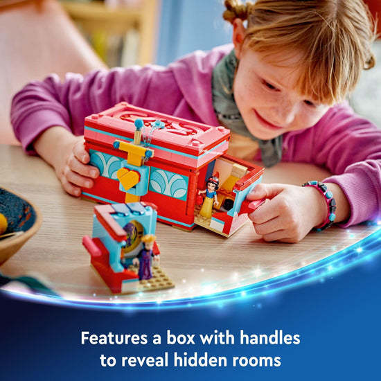 LEGO toy figure playset — Disney Snow White's jewelry box with mini dolls