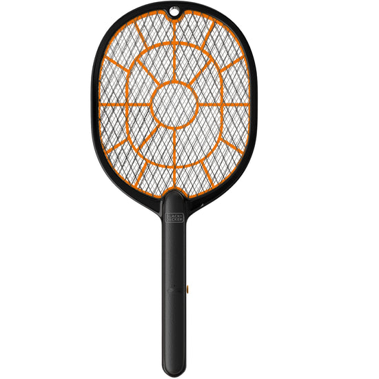 Bug zapper racket — handheld electric swatter for outdoor use