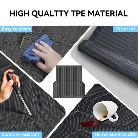 Tacoma 5FT truck bed mat — AOMSAZTO custom fit rubber liner for 2005-2023 Tacoma