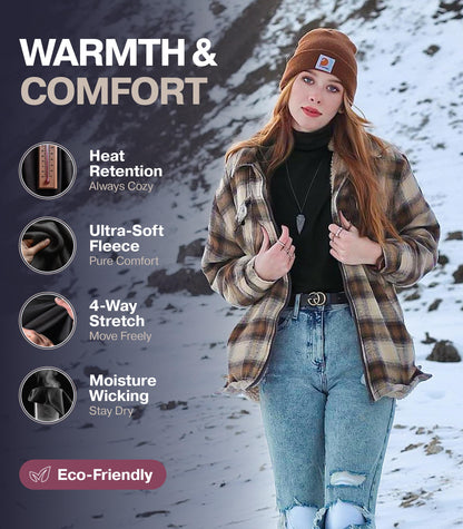 Shirt — Women's scoop neck thermal top by Thermajane