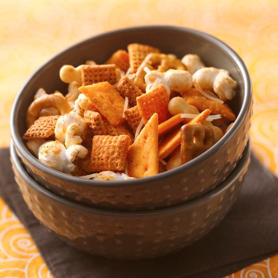 Chex Mix snack mix — turtle, honey BBQ, spicy, sweet and hot