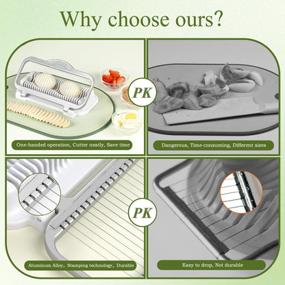 Food slicer — Heavy duty aluminium and stainless steel design with dishwasher safe features.