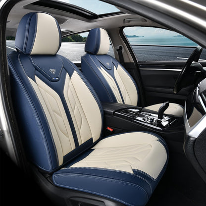 Coverado vehicle seat cover — leather design for universal fit in sedans and SUVs