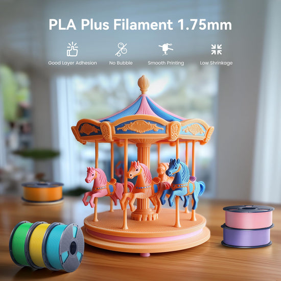 SUNLU PLA Plus filament - 1.75mm black 1kg spool with dimensional accuracy +/- 0.02 mm
