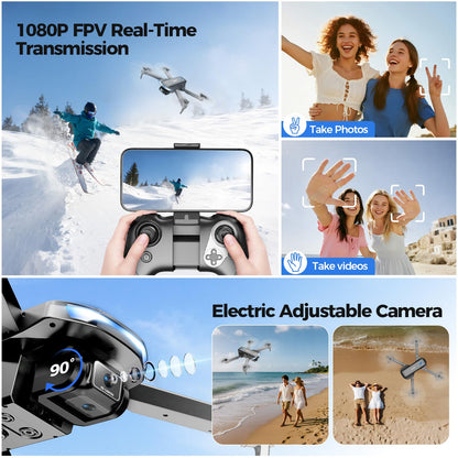 Unmanned aerial vehicle — 1080P HD camera with foldable design and gravity control