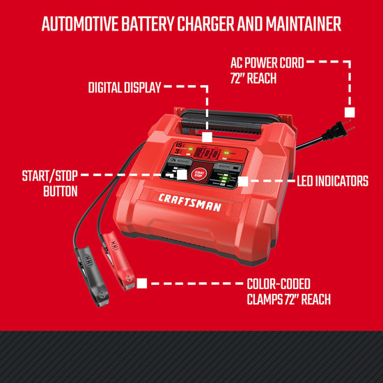 CRAFTSMAN battery charger — 4-in-1 solution for automotive and marine batteries