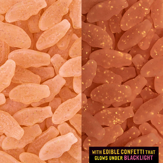 SWEDISH FISH mini glow ups - Strawberry-watermelon gummy candy, 12 bags