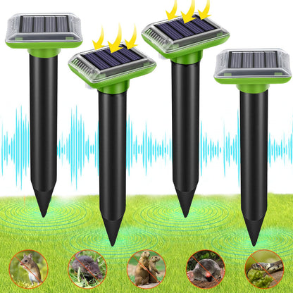 4 repellente per topi con conversione intelligente della frequenza ad ultrasuoni, repellente per roditori ad ultrasuoni, adatto per topi, donnola gialla, raccoon, roditori