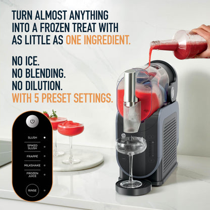Ninja slushi machine — rapid chill technology with easy fill vessel and preset programs