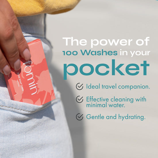 FOMIN - Paper soap sheets for hand washing — portable travel soap sheets