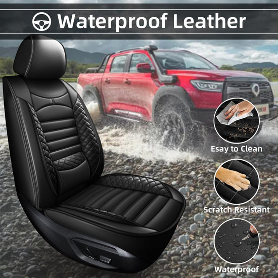 AOMSAZTO vehicle seat cover — Custom fit waterproof faux leather for Nissan Frontier 2009-2026