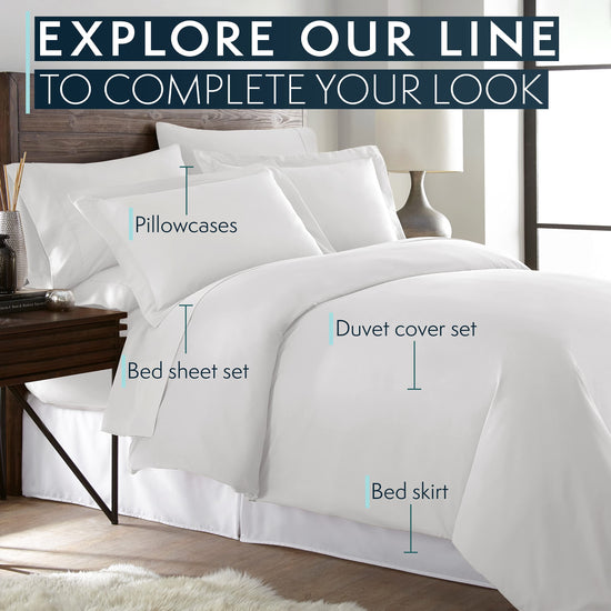 HC Collection bed linen set — 16 inch deep pockets for bedding sheets and pillowcases
