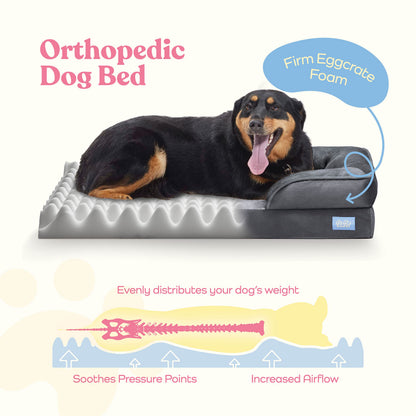 Pet bed mat — Ultra comfortable for large dogs with extra neck support