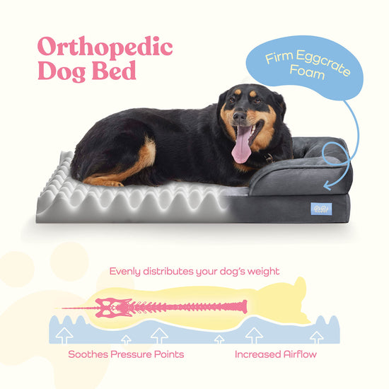 Pet bed mat — Ultra comfortable for large dogs with extra neck support