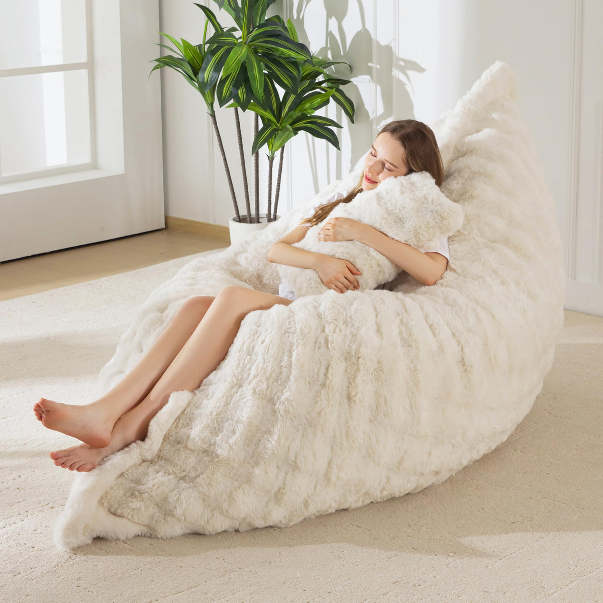 MAXYOYO bean bag chair with pillow - 3 in 1 convertible design for adults