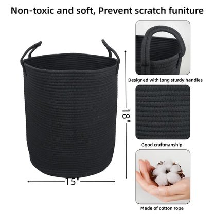 XUANGUO laundry hamper — cotton rope woven design for versatile storage