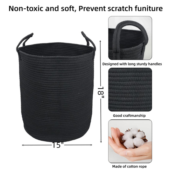 XUANGUO laundry hamper — cotton rope woven design for versatile storage
