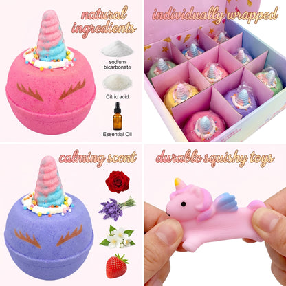 Clear and Fresh Bath Bombs for Kids with Surprise Inside for Kids