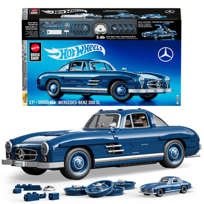 Mattel Brick Shop building set — Mercedes-Benz 300 SL with 1600 pieces and metal parts