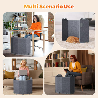 Space heater — Quiet and portable electric heater for office or home under desk