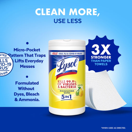 Lysol surface cleaning wipes — disinfecting bundle