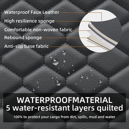 Elantrip vehicle seat cover - leather waterproof for most cars and SUVs black