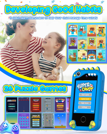 ELECTRONIC LEARNING TOY — No internet or calls, HD camera and music player for kids 3-8 years old