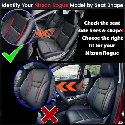 HKZ vehicle seat covers — Custom fit for Nissan Rogue 2020-2024 models, leatherette