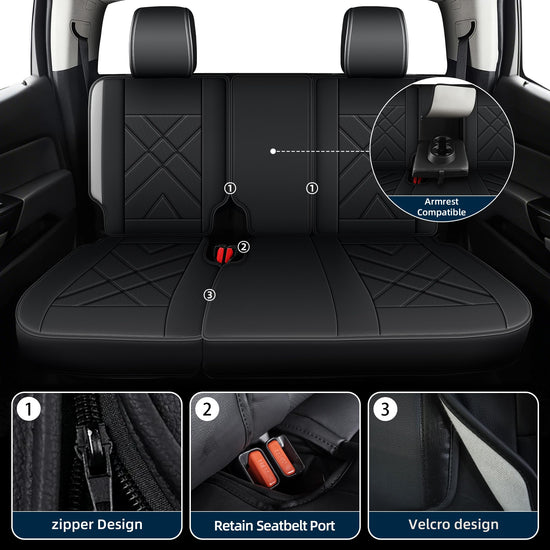 AOMSAZTO vehicle seat cover - custom fit for Chevrolet Colorado/GMC Canyon 2015-2022 crew cab Z71 LT ZR2AOMSAZTO vehicle seat cover - breathable leather full set for Chevrolet Colorado/Canyon 2015-2022 crew cab Z71 LT ZR2