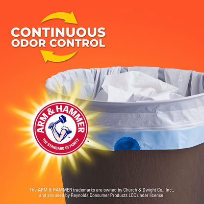 Hefty scented waste bag - drawstring design for easy closure and disposal