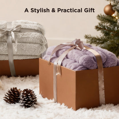 Bedsure faux fur throw blanket - Soft polyester material