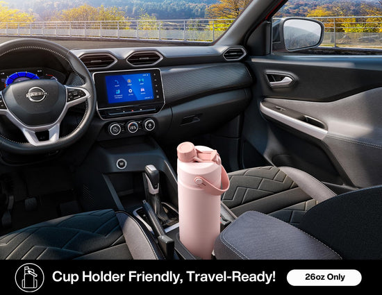 POWCAN thermos with 2-in-1 straw and spout lid