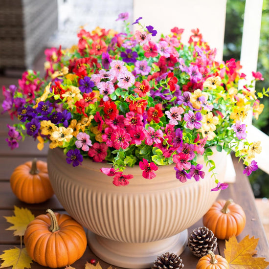 HyeFlora artificial plant — daisy and eucalyptus leaves bundle for decoration