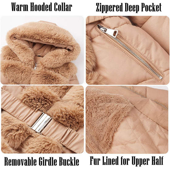 RISISSIDA coat — Cold-resistant puffer jacket with fur lined hood