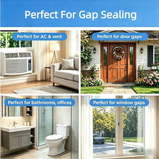 Transparent window weather stripping — residue-free clear insulation tape for doors and windows