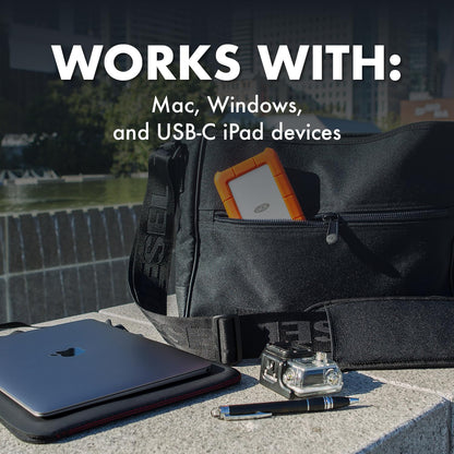 LaCie Rugged Mini external hard drive — portable design and durability