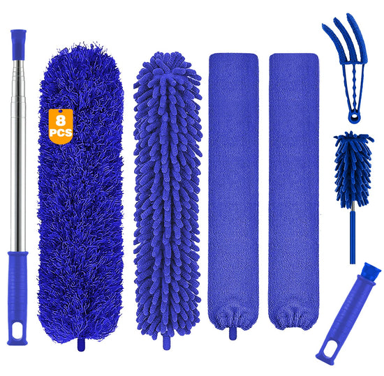 Microfiber duster — 100 inch telescoping extension pole for high ceilings