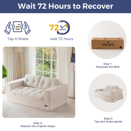 MAXYOYO sectional sofa with ottoman, flexible modular design for living room