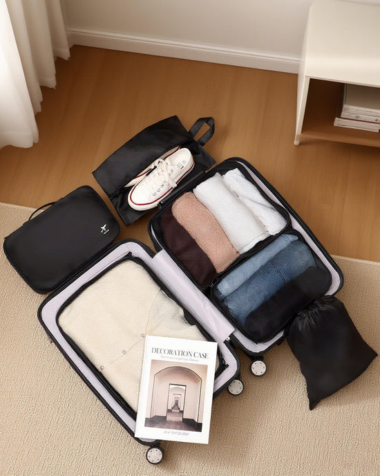 HOTOR packing cubes - lightweight and water-resistant suitcase organizers set