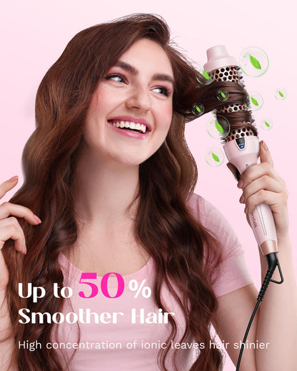 Wavytalk thermal brush - 1.5 inch round brush with negative ions for shiny hair