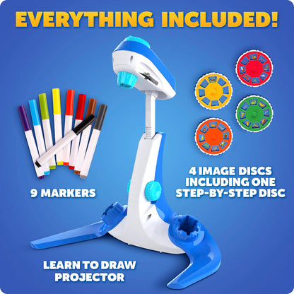 Art and craft kit — Blue Marble learn to draw projector with colorful markers and image discs