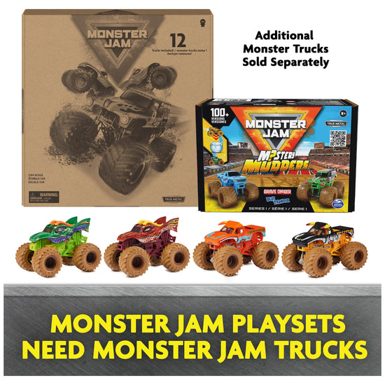 Monster Jam - toy vehicle set with monster trucks and accessories.