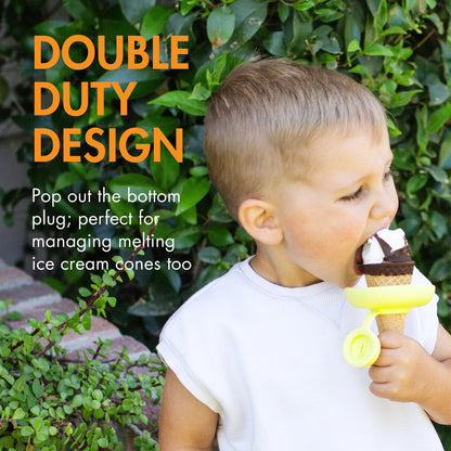 Boon Drizzle silicone ice pop holder — drip catcher with travel cases and 4 count