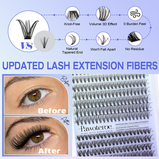 False eyelash kit — Lash clusters by Pawotence