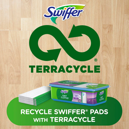 Surface cleaning wipe — Swiffer Sweeper Wet mopping cloth with Febreze lavender scent