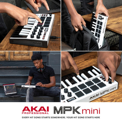 Akai Professional audio midi controller — compact design and built-in pads